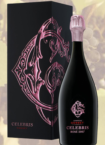 Coffret Champagne Celebris Rosé Extra Brut 2007 Gosset